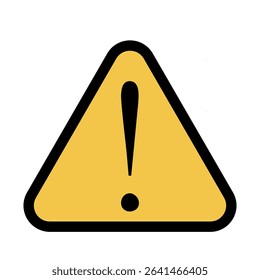 Caution sign indicating important notice ahead
