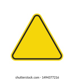 Caution Sign Isolated On White Background. Yellow Triangle Warning Symbol Simple, Flat, Vector, Icon You Can Use Your Website Design, Mobile App Or Industrial Design. Vector Illustration