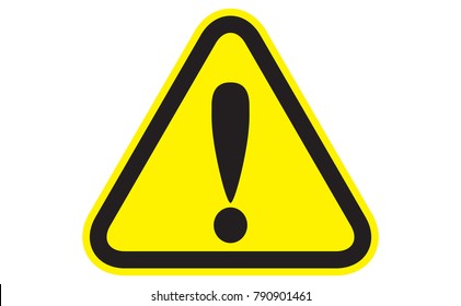 Caution sign isolated on white.