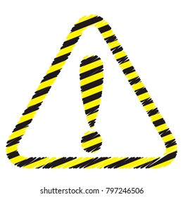 Caution sign isolated on white.