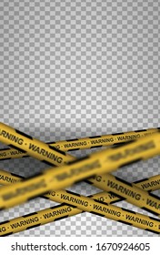 Caution sign line. Black and yellow line striped.
