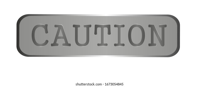  caution sign on white background