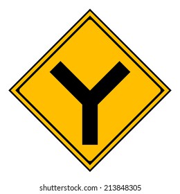 Caution Sign Road on isolated background