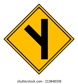Caution Sign Road on isolated background