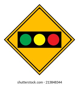 Caution Sign Road on isolated background
