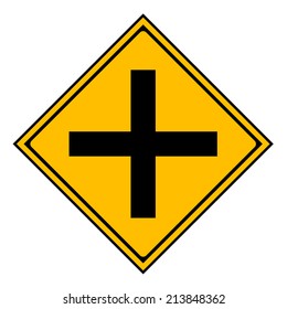 Caution Sign Road on isolated background