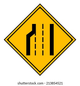 Caution Sign Road on isolated background