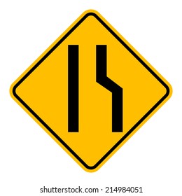 Caution Sign Road on isolated background. Vector Illustration