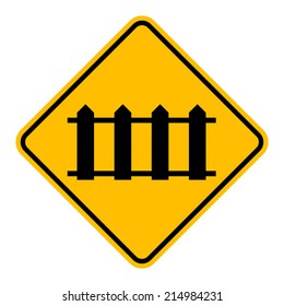 Caution Sign Road on isolated background. Vector Illustration