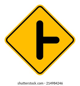 Caution Sign Road on isolated background. Vector Illustration