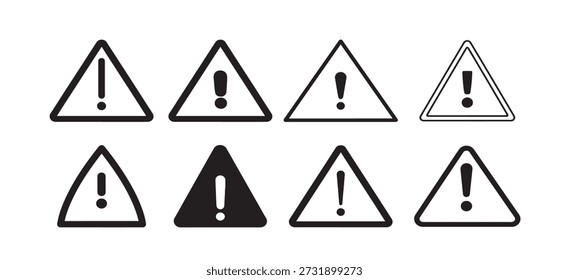 caution sign silhouette white background 