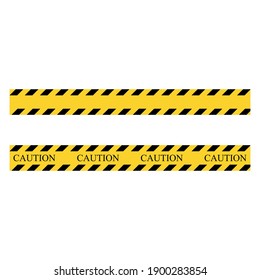 Caution Sign Stripe Yellow Black Set Stock Vector (Royalty Free ...