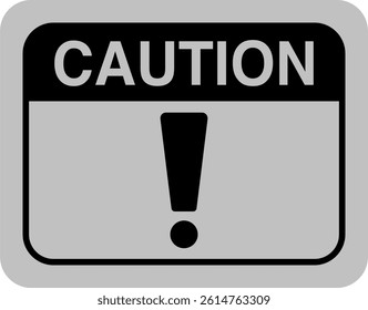 Caution Sign Symbol with Bold Text