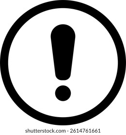 Caution Sign Symbol in Circle Shape