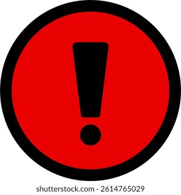 Caution Sign Symbol with Red and White Colors