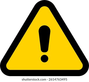 Caution Sign Symbol in Triangle Shape
