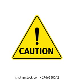 Símbolo de signo de precaución, ilustración vectorial.