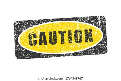 Caution sign symbol. Warning danger icon logo. Vector illustration image. Isolated on white background.