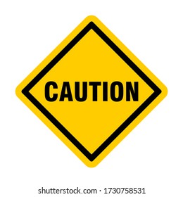 Caution Sign Traffic Sign Style Diamond Stock Vector (Royalty Free ...