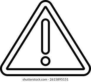 Caution Sign vector line icon icons design