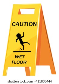 Caution sign warning about
