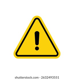 Caution sign. Warning attention sign with exclamation mark. Danger triangle symbol for mobile and web concept. Editable vector.