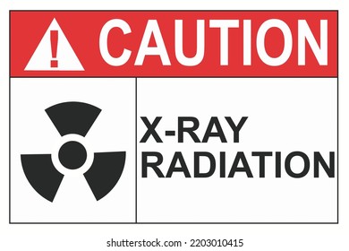 Caution Sign Xray Radiation Isolated 3d Stock Vector (Royalty Free ...