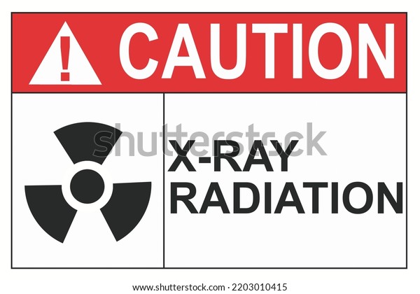 Caution Sign Xray Radiation Isolated 3d Stock Vector (Royalty Free ...