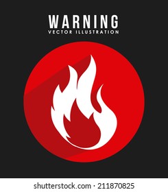 caution signal over black background vector illustration