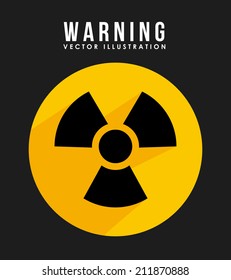 caution signal over black background vector illustration