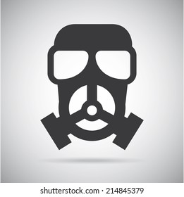 caution signal over gray background vector illustration