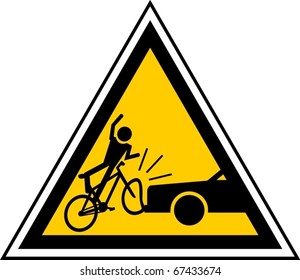 Caution signal of proximity cyclists