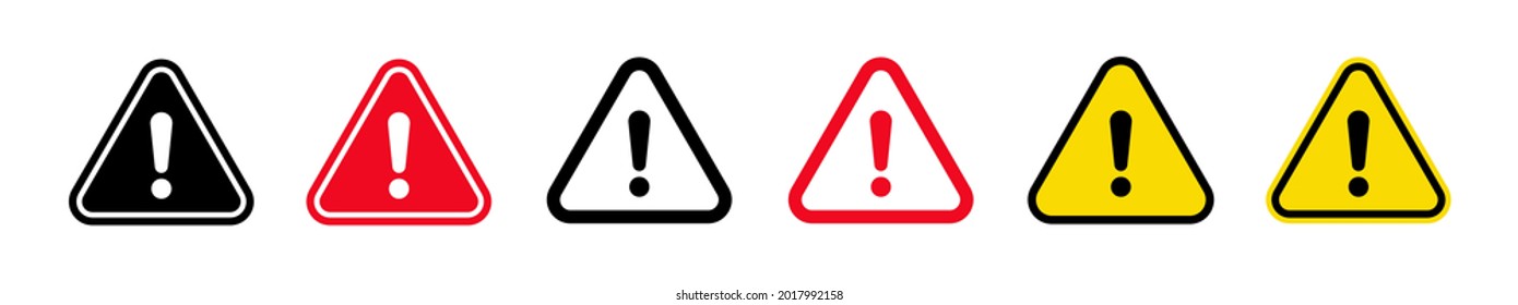 Caution signs. Symbols danger and warning signs.