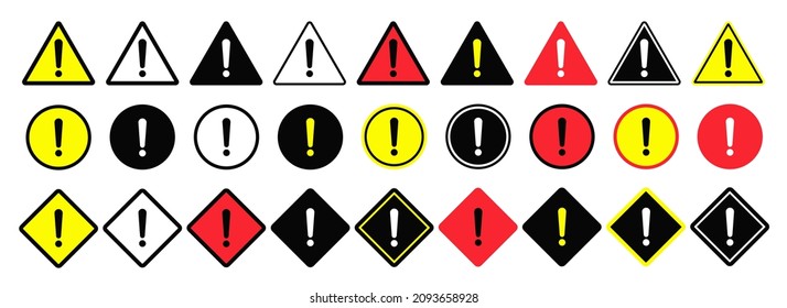 Caution Signs Symbols Danger Warning Signs Stock Vector (royalty Free 