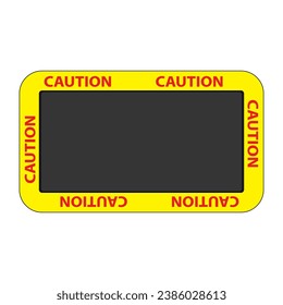 Caution signs. Symbols of danger and warning signs. safety warning attention. danger sign. attention vector icon. Curve rectangle Caution symbols