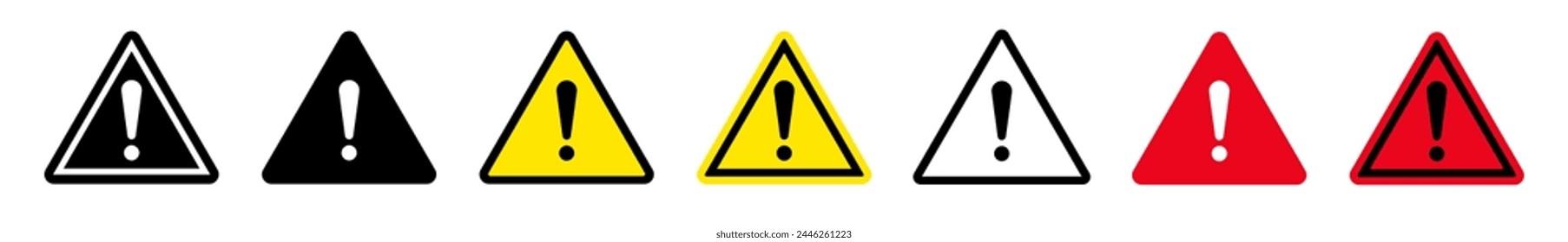 Caution signs. Symbols danger and warning signs.