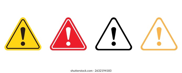 Caution signs. Symbols danger and warning signs.