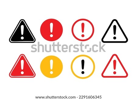 Caution signs. Symbols danger and warning signs.