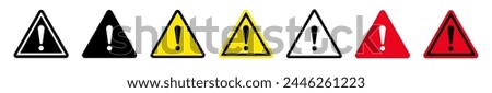 Caution signs. Symbols danger and warning signs.