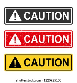 Caution signs vector stamp