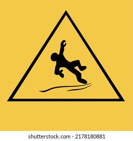 Caution Slip Hazard Sign Illustration Vector 