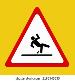 Caution Slip Hazard Sign Illustration Vector