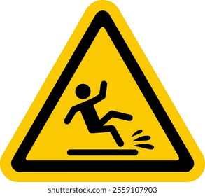 Caution slippery sign design for templates.