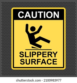 Caution, slippery surface, sticker vevtor