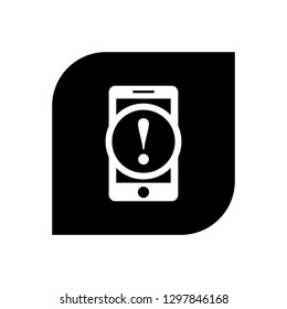 caution smartphone icon