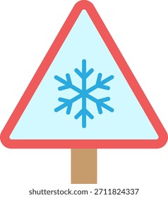 Vorsicht Schnee und Eisstraße Schild