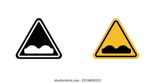 Caution speed Ramps signs vector pack for web designs