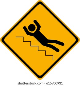 Caution stairways icon