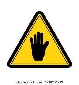 Caution STOP. No entry,hand sign and symbol graphic design vector illustration