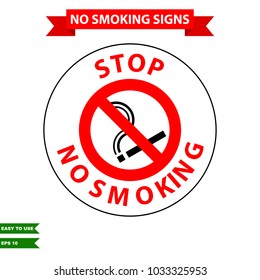 Caution stop smoking and air clean area sign in vector style version, easy to use and print